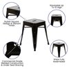 Flash Furniture 4 Pack 18 Inch Black Metal Stool ET-BT3503-18-BLK-GG